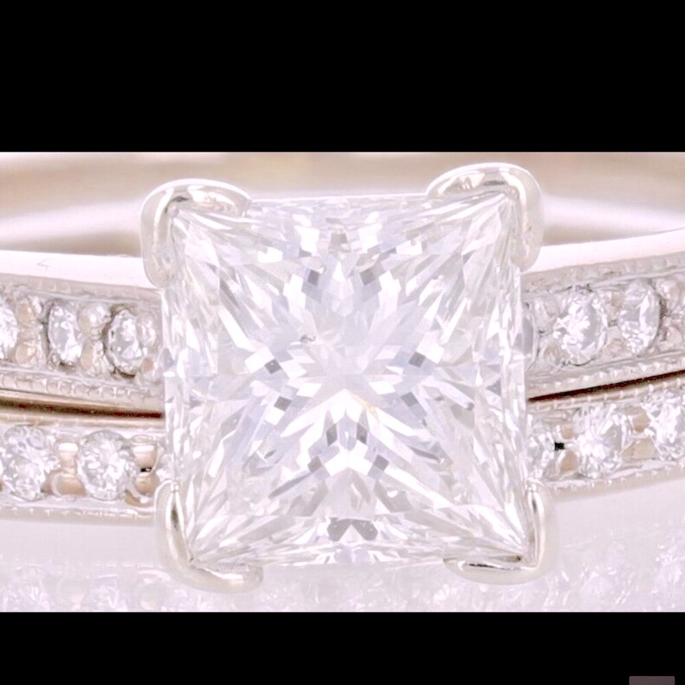 💕Scott Kay 1.05ct Princess Cut w/Band & Appraisal - Picture 5 of 13